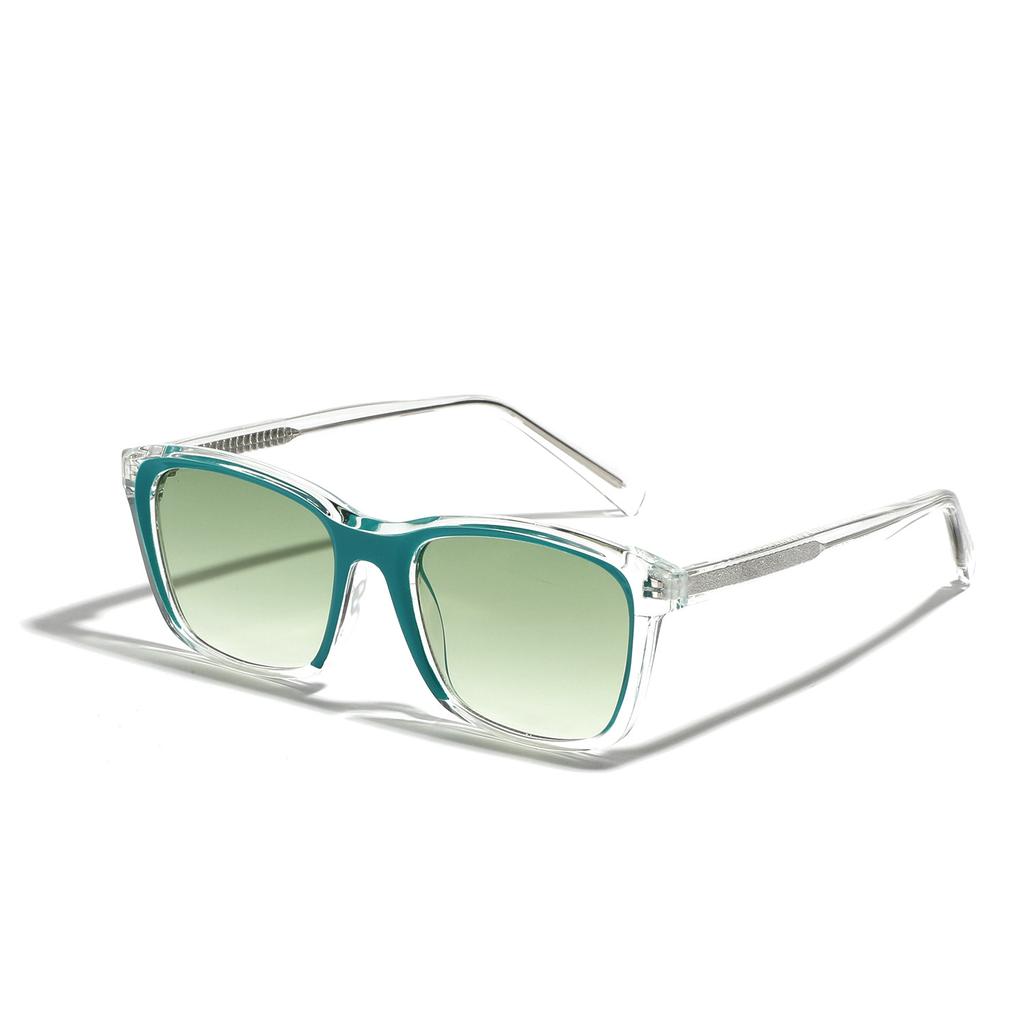 Square Glasses Transparent Light Sunglasses Men'S Plain Sunglasses Women