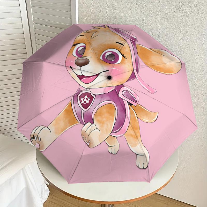 1PC puppy dog Umbrella-8-Rib Reinforced, Automatic Open, Lightweight & Durable, Cute Fashion Accessory for Outdoor, Beach or Casual Use, Beach Umbrell
