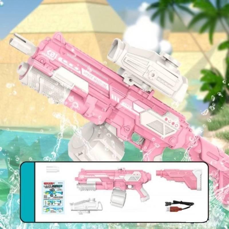 Large Capacity M416 Space Electric Water Gun With Self-absorbing Feature In Sky Blue
