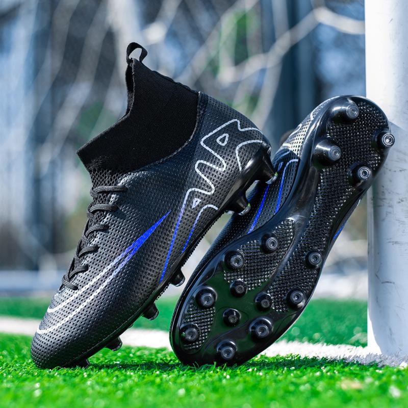 New student adult non-slip and breathable wear-resistant high-top football shoes professional game training light and breathable comfortable stickers