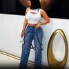 2026 New Fashion High-Waisted Jeans with Metal Studs Casual Women's Trousers