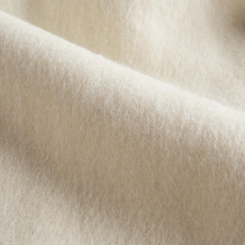 Elva' Island Women's Mid-Length Wool Hooded Double-Faced Coat
