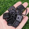 D-Shaped Pull Ring Heavy Duty Black Finish Single-Hole Semi-Circular Iron Buckle for Cargo Trailer Truck Traction Anchor Point