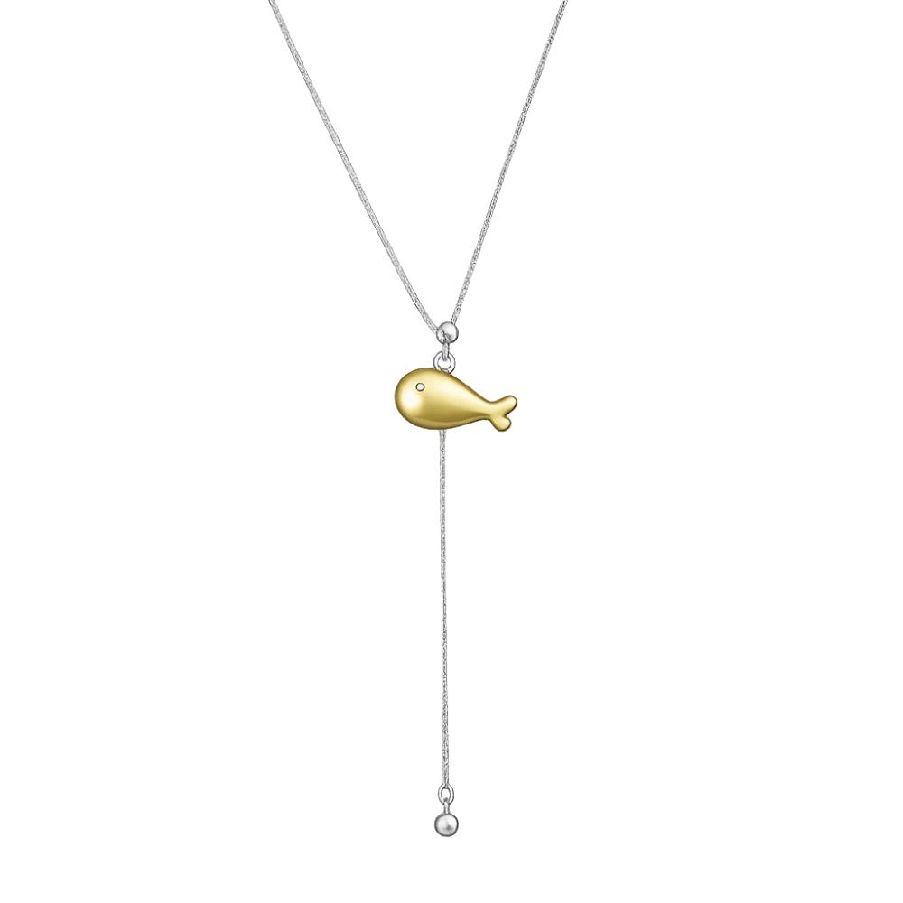 Golden Adjustable Sweater Chain Silver Charm Jewelry Accessory Gift Women