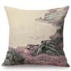 Traditional Chinese Ink Oil Painting Mountain Scenery Cotton Linen Sofa Throw Pillow Case Home Decoration Car Cushion Cover Case