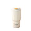 WORTHBUY 650Ml Cute Plastic Milk Coffee Cup With Lid Travel Sport Portable Large Capacity Water Cup Tumbler For Kids Adult