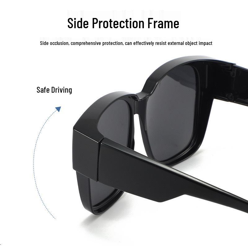 Trendy Polarized UV Protection Clip-on Sunglasses for Nearsighted Drivers