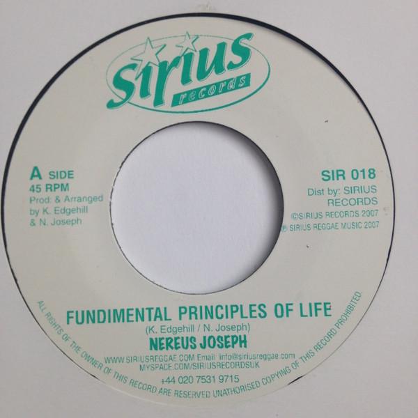 

7-дюймовая пластинка NERIOUS JOSEPH Fundimental Principles Of Life SIR018 Sirius Records 2007 UK Регги Ска Даб Б/у