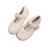 Xiaoxiangfeng velvet flat-soled fluffy shoes for women's 2025 new autumn and winter ballet round head versatile soft-soled Mary Jane cotton shoes