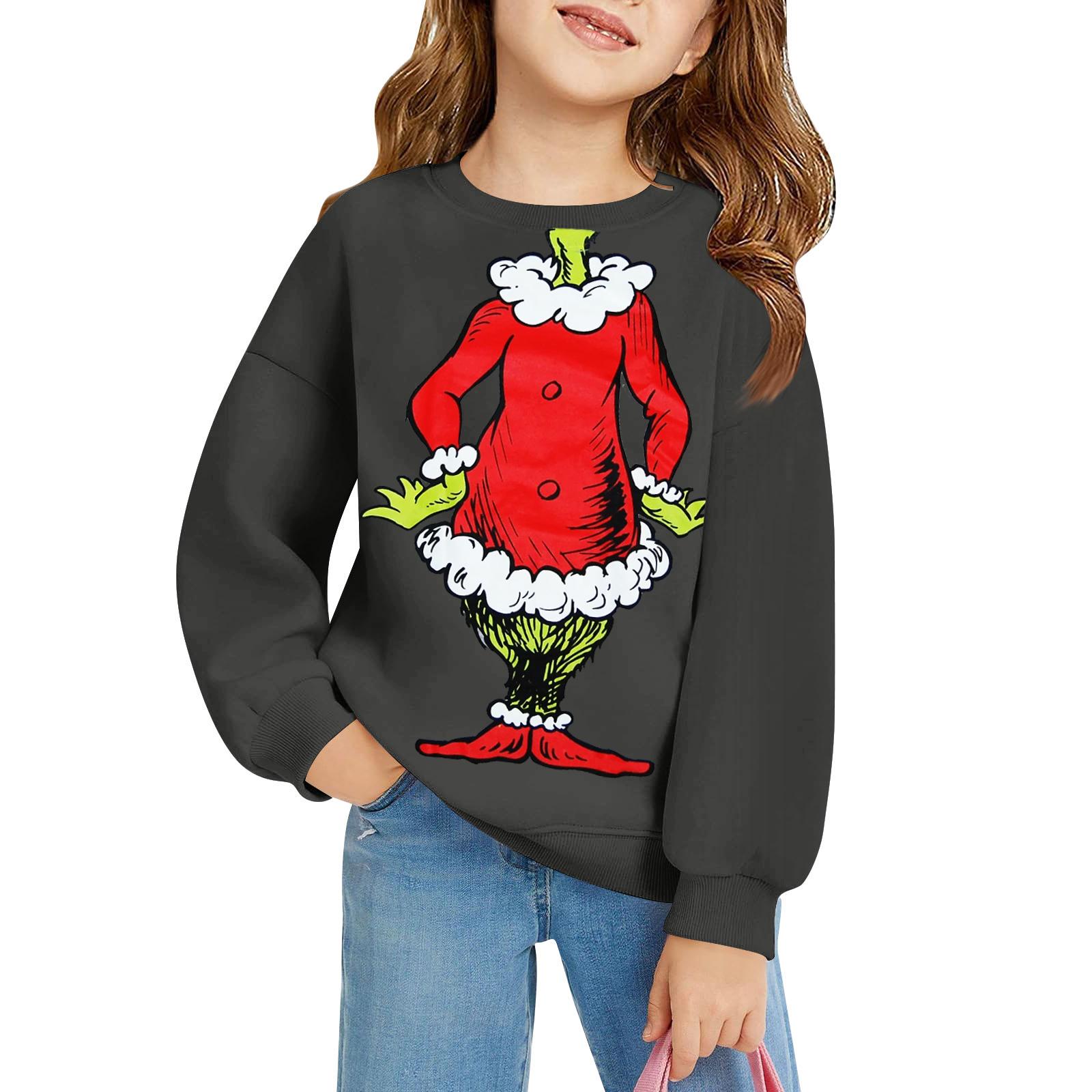 

Детский пуловер свободного кроя с длинным рукавом, с принтом букв и круглым вырезом 130