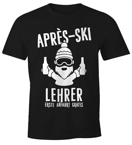 Après Ski Men s T-Shirt Teacher Fun Shirt Moonworks®- 3XL