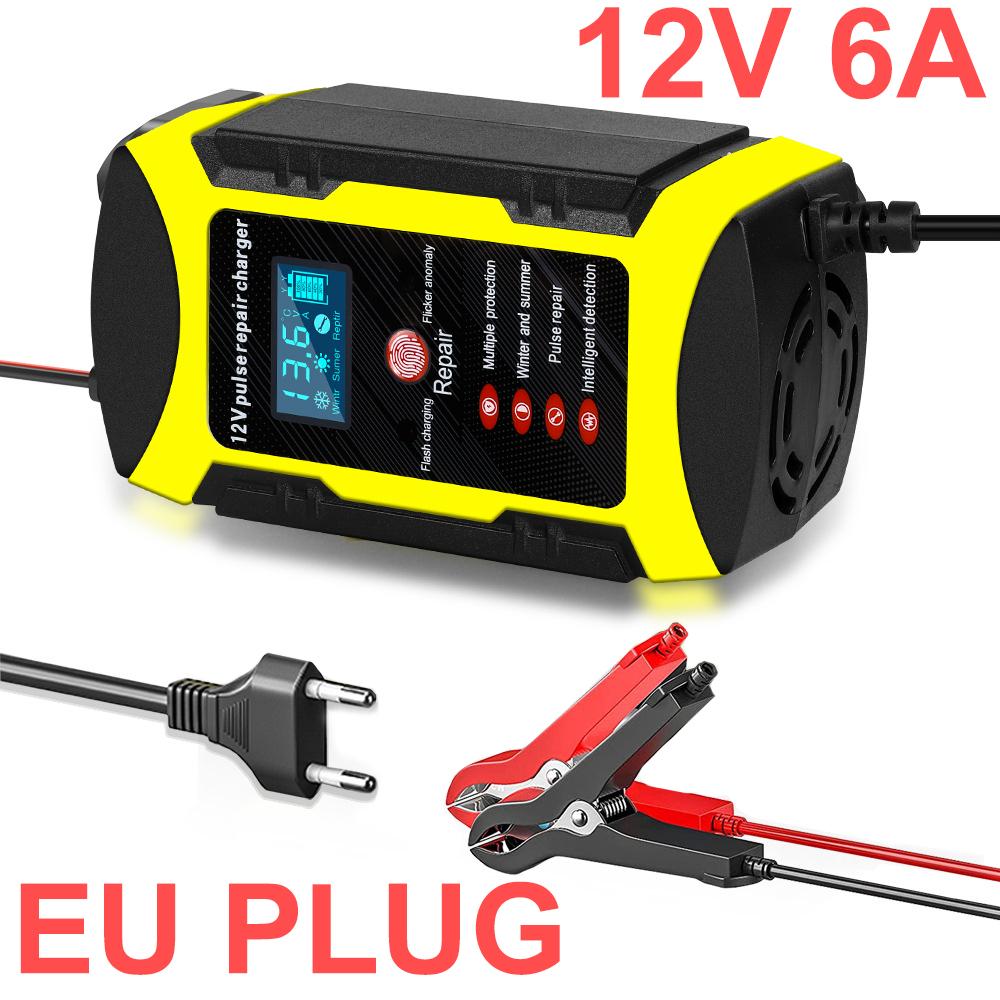 12V Intelligent Car Motorcycle Battery Charger Overheat Overcharge Multiple Protection with Lcd Display Car Charger Accessories