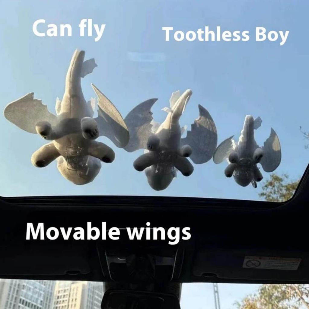 20/27/35CM 2025 Neue Mode Autozubehör Plüschtiere Abnehmbare Schnalle Kleiner Drache Die Flügel können sich bewegen Geschenk für Jungen Nicht aufgeladen