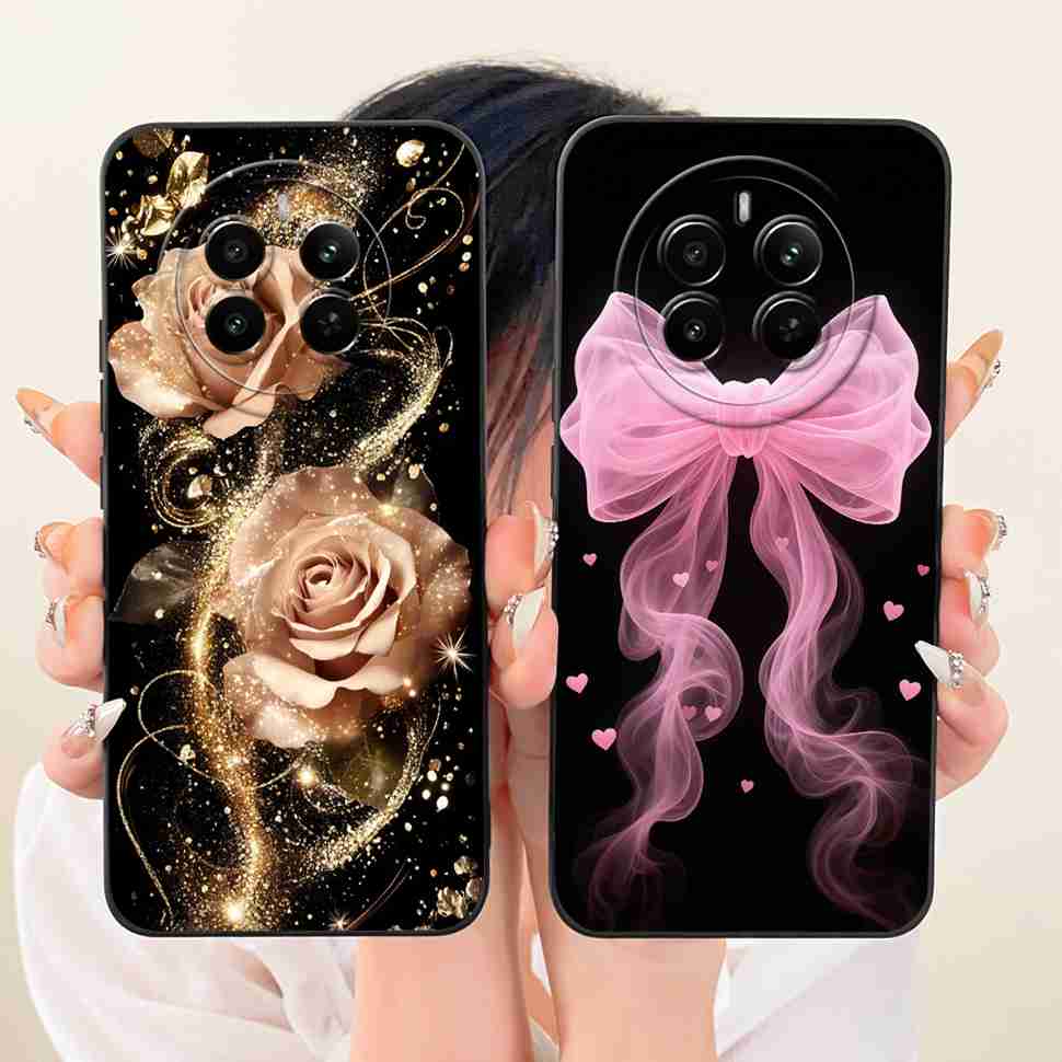 Für Realme 12 Pro 5G Hülle Bunte Blumen Rückseite Weiche Silikon Handyhülle Für Realme 12 Realme12 Pro RMX3842 Taschen Coque Capa