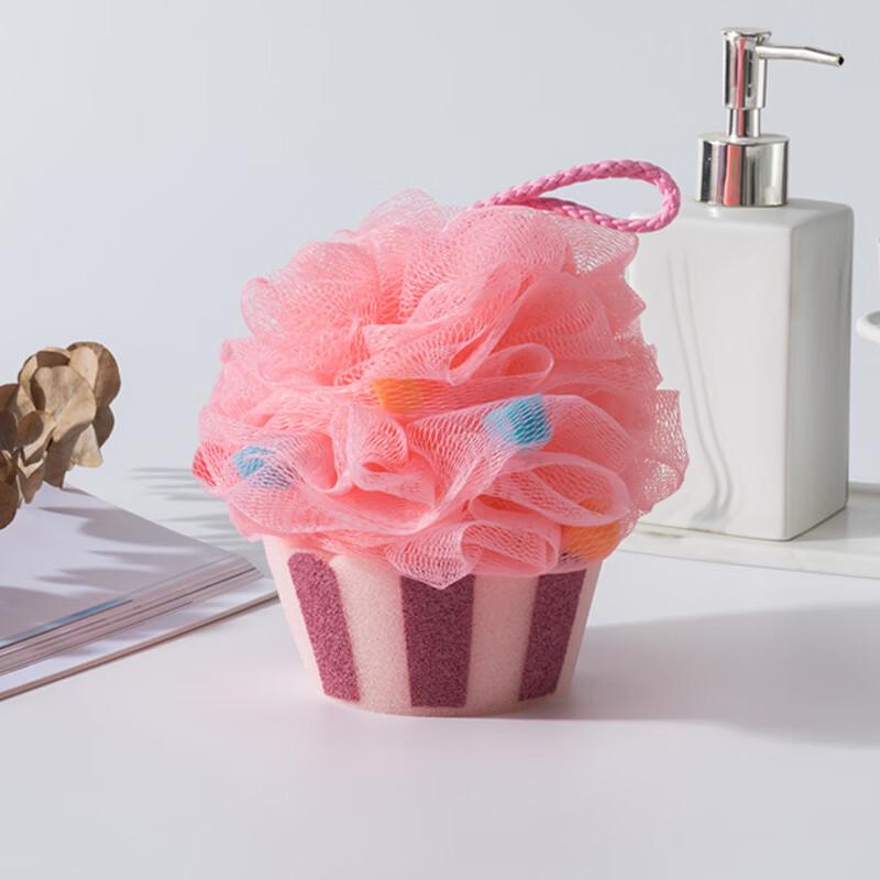 

Cute Cake Bath Pouf Set