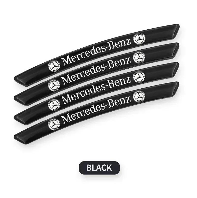 4Pcs Car Styling Wheel Rim Aluminum Logo Sticker Wheel Hub Decals For Mercedes benz A B R G Class AMG GLK GLA GLB W204 W251 W176 CS1