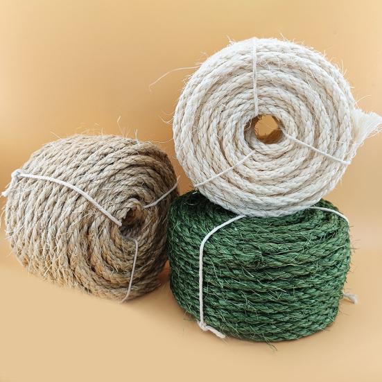 חבל סיסל טבעי Yousheng, חבל החלפה עמיד במיוחד לגירוד חתולים, לחבטת גירוד לחתולים, יצירות עשה זאת בעצמך, גינון