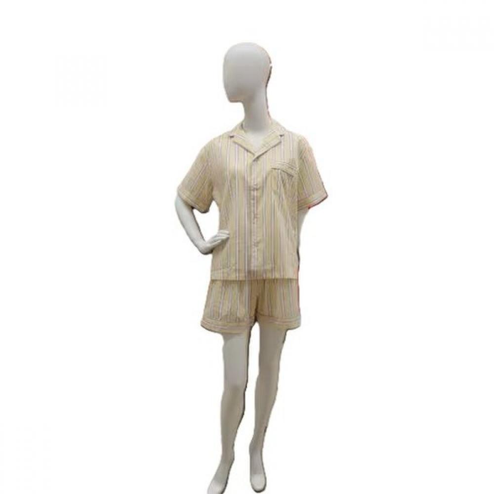 Barbara Unisex Asa Fabric Pajamas Yellow Stripe Amp4568s XL(105)