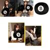 Creative Black 8 Billiards Pillow Plush Toy Sofa Cushion Nap Pillow Living Room Decoration Puppet