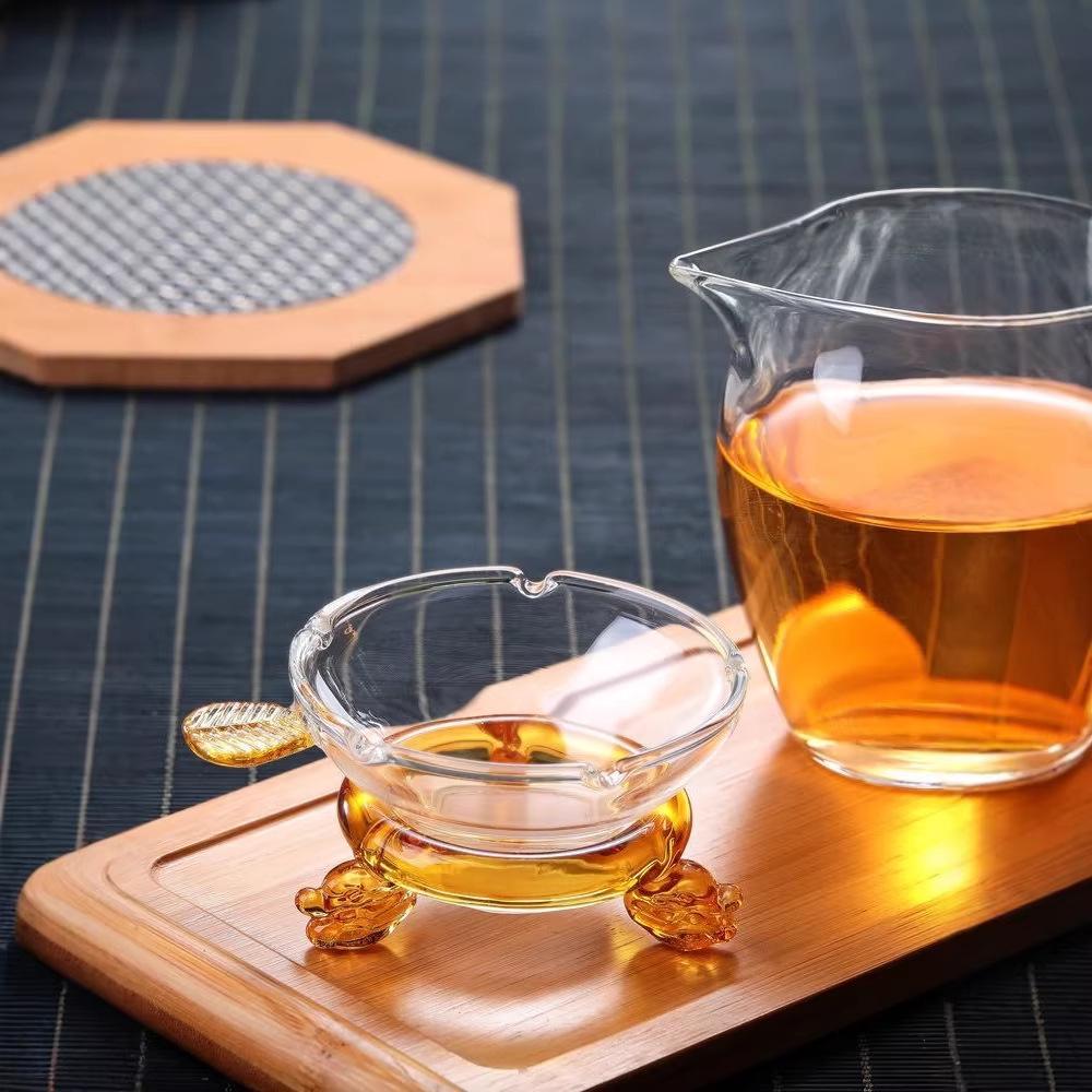 Gläserne Tee-Ausgießkanne, spezieller Teefilter, hitzebeständiger Tee-Ausgießer, Teefilter, Teezeremonie-Zubehör