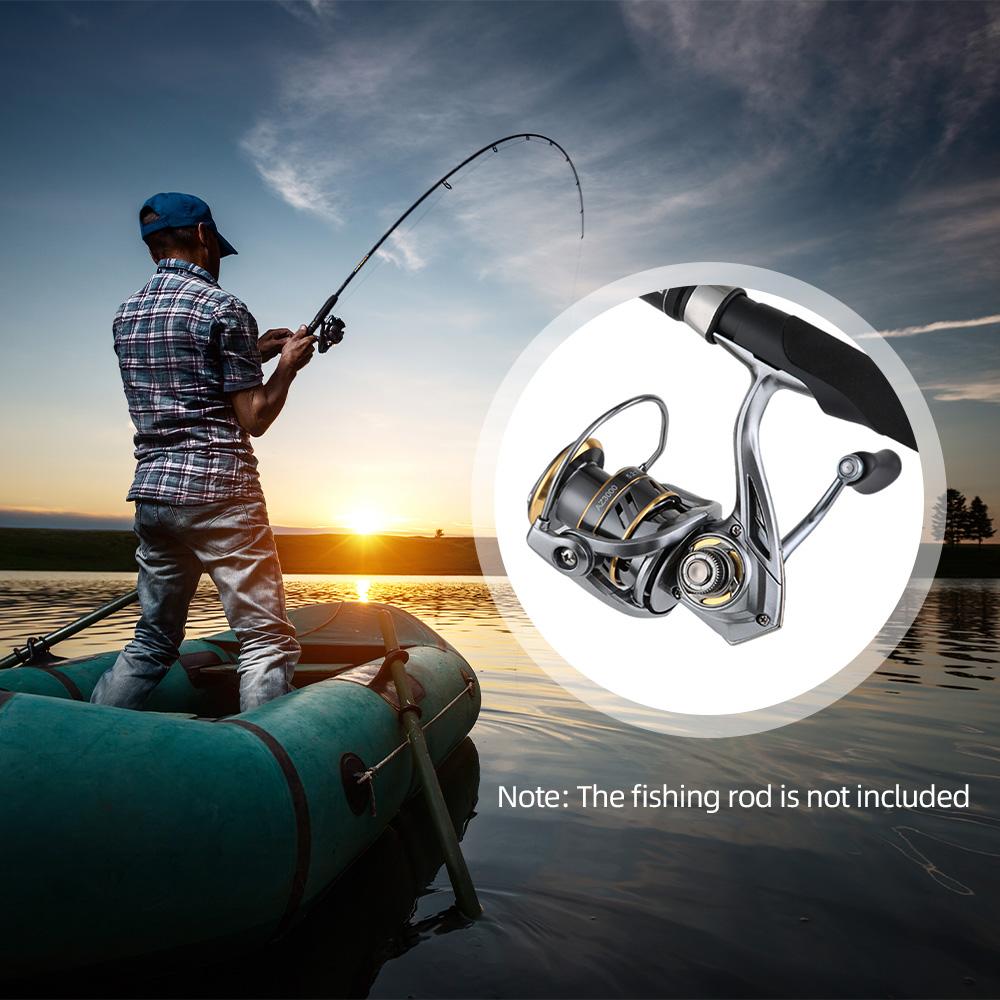 5+1BB Spinnrolle 5.2:1 Angelrolle mit Metallspule, austauschbarem linken und rechten Griff.