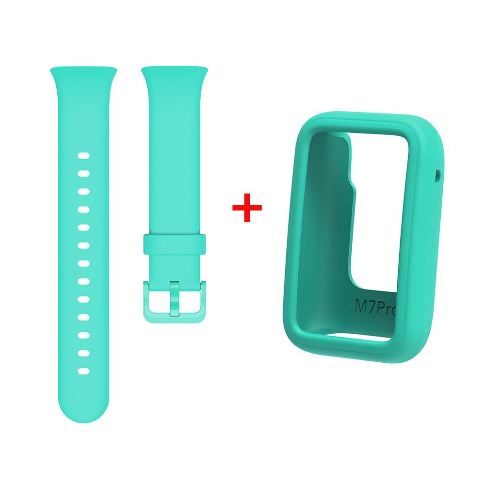 

Силиконовый защитный чехол + ремешок для браслета Xiaomi Mi Band 7 Pro, браслета, умного ремешка для часов Xiaomi Mi Band 7 Pro мятный зеленый