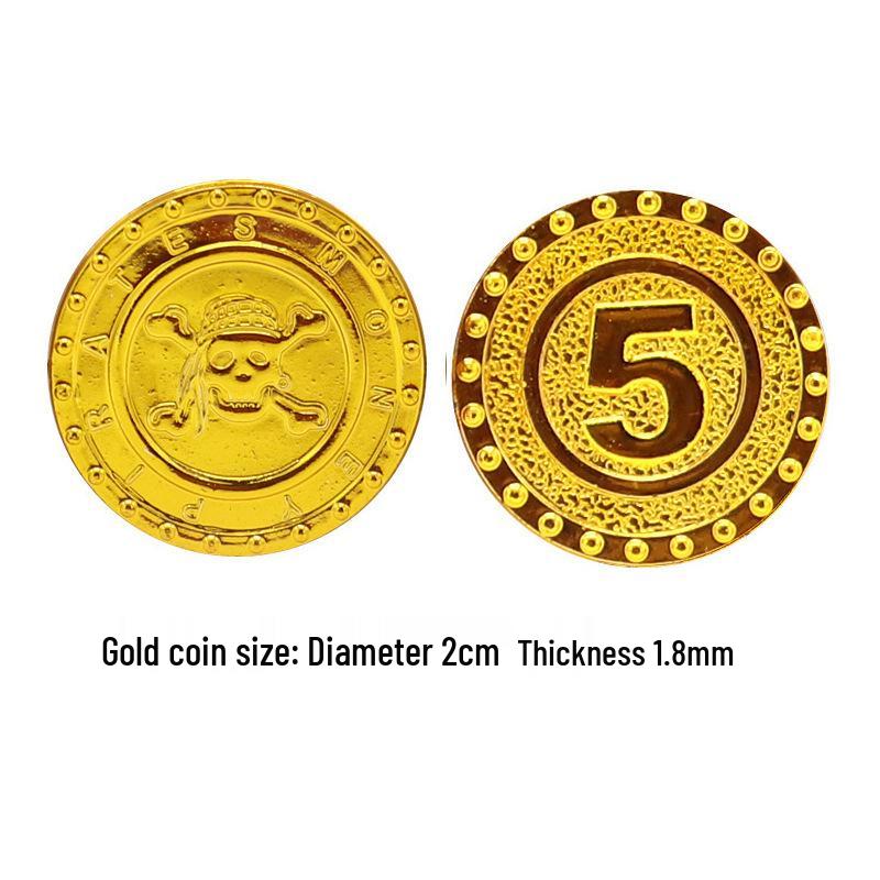 100-Piece Pirate Treasure Chest Coins: Decorative Halloween Figurines for Pirate Themes