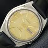 AUTOMATIC VINTAGE SEIKO 5 JAPAN MENS GOLDEN COLOR DIAL WATCH A702636-1 R209-a702636