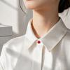 Quick Fix Neckline Clip 5PCS Pearl Buttons for Women, Clothing Invisible Anti-Exposure Safety Pins, No Pin Clothes Damage Iron Brooch Pins Fixation