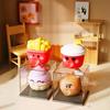 Stress-Relieving Toys Cartoon Food Pop Bubble Squeeze Toys Relieve Anxiety Spit Bubbles Toy Gifts For Boy Girl Kids Adults