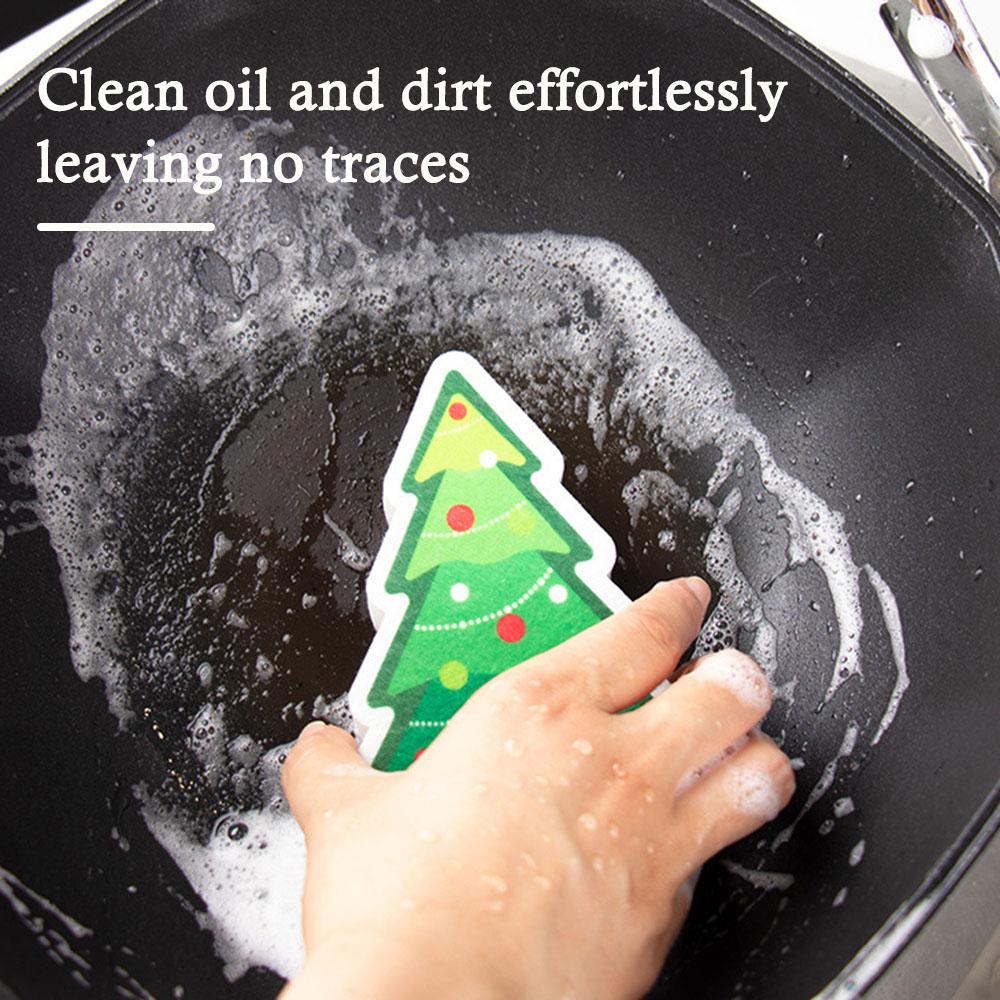Christmas Water-absorbent Cleaning Cloth Water-absorbent Multifunctional Cleaning Sponge For Bottle Cleaning
