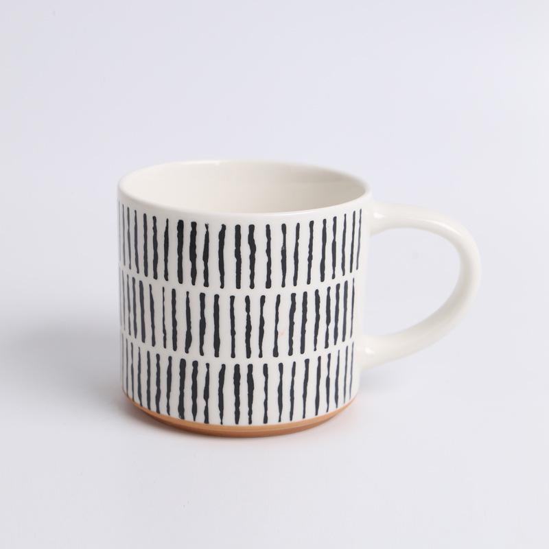 

Простой геометрический набор чашек, высокая ценность, кофейная чашка, бытовая чашка, керамическая чашка 401-500ml