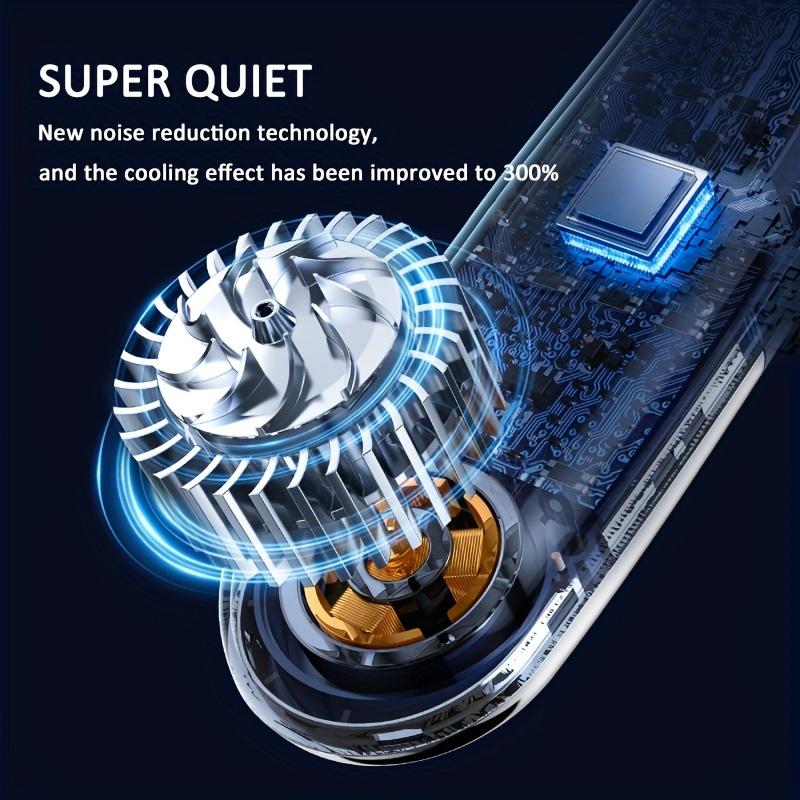 1PC Wearable Neck Fan, Portable Air Conditioner with LED Display Screen, 360° Surrounding Wind, 2400mAh, 5 Gears, Low Noise
