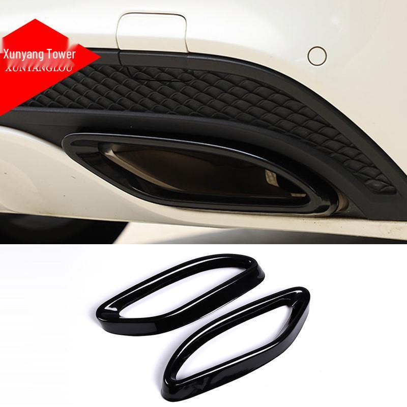 Couvercle de sortie d'échappement compatible pour Mercedes Classe A, C, E, GLC - Modification décorative à quatre sorties.