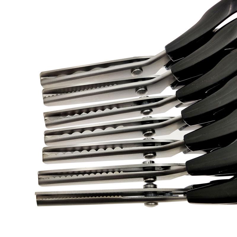 

Лезвие из высокоуглеродистой стали, портновские ножницы для резки, ручка из ПВХ, швейные, 23,5 см, зигзагообразные ножницы для платья ручной работы, ножницы для нарезки ткани