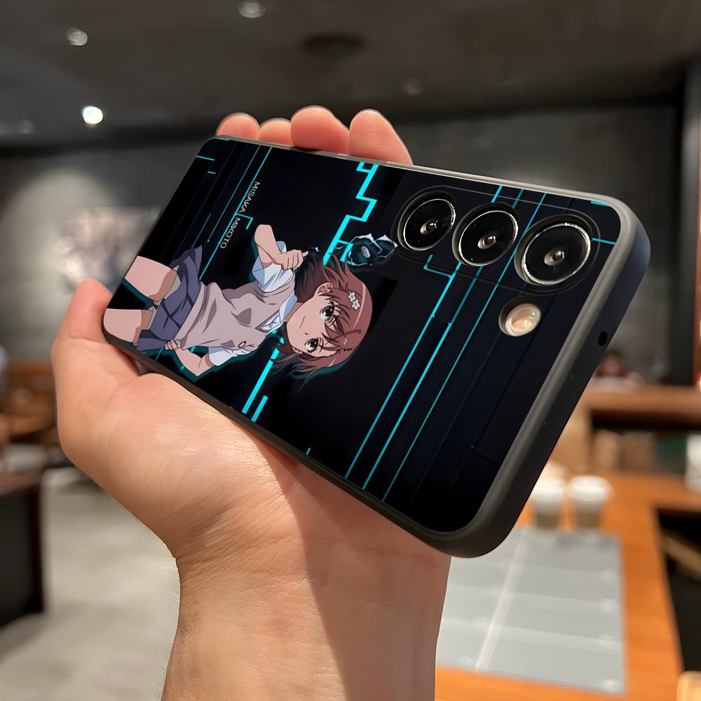 Scientific Railgun Misaka Mikoto Phone Case For Samsung A56 A36 A26 A16 A15 A25 A35 A55 A14 A34 A24 A54 Black Soft Shell