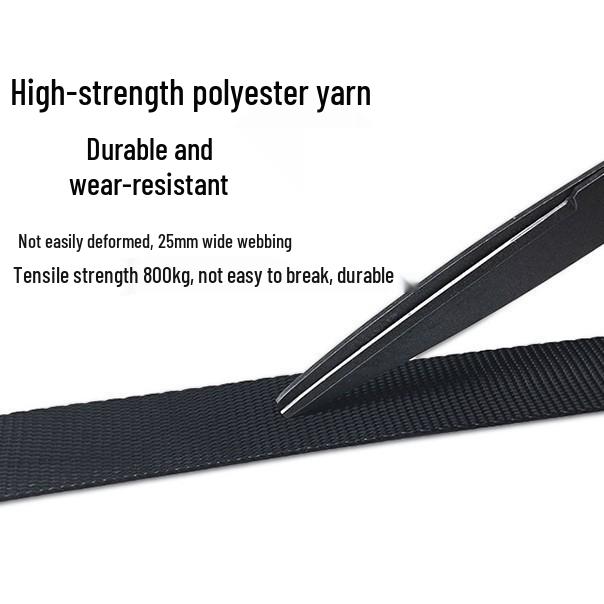 1-Inch Rubber-Coated Elastic Ratchet Strap, 25mm Wide - Essential for Securing Trucks & Motorcycles.