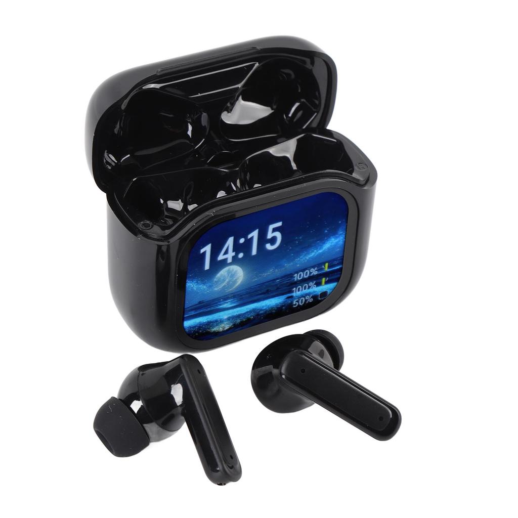 Language Translator Earbuds with Color Touchscreen Charging Case Bluetooth 5.4 ANC Noise Cancelling 140 Languages