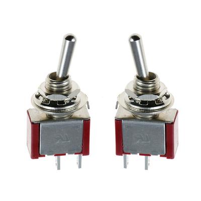 5 Stücke 12 V 3 A/6 A Ein/Aus Mini Miniatur Kippschalter Auto Armaturenbrett Armaturenbrett SPST 2 Fuß 2 Getriebe 6 MM Kippschalter