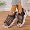 Mode 2025 Heißer Verkauf Damen Schuhe Basic Damen Sandalen Mode Offene Zehenpartie Lässig Sommer Mesh Prägnant Bestseller Übergröße Flache Sandalen