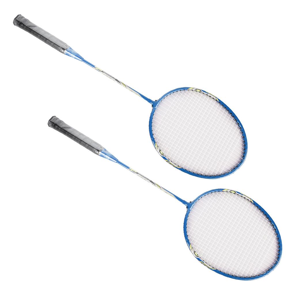 LEIJIAER Badminton Racket Set of 2 Player Iron Alloy Professional Training Replacement Equipment