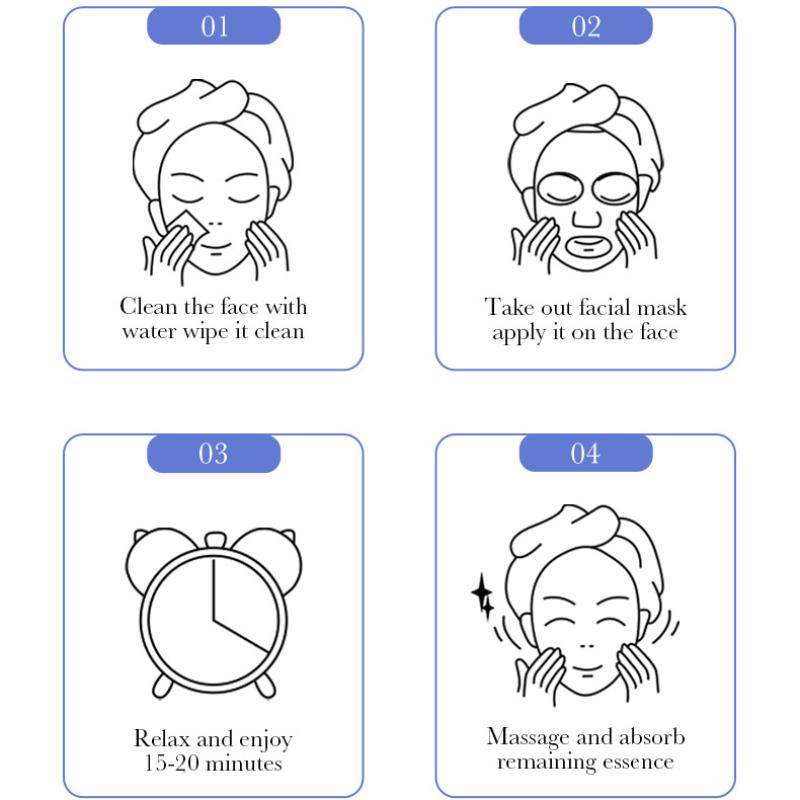 SADEOR Hyaluronic Acid Ampule Essence Pleťová maska ​​Hydratační hydratační maska