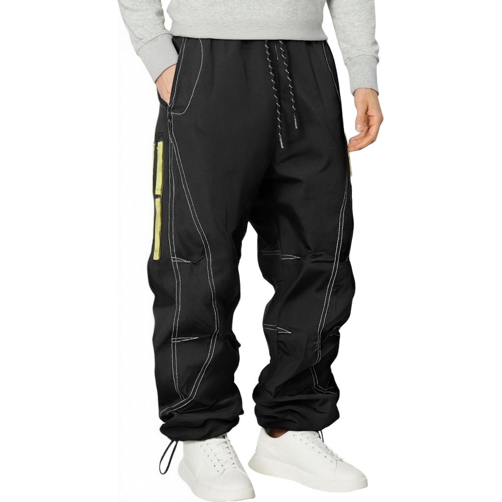 Men's Casual Solid-color Fashionable Loose Cargo Pants, Men's Windproof, Water-, Breathable And Lightweight Pants