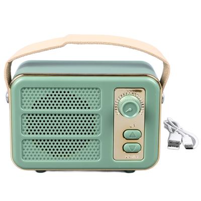 Bluetooth Speaker Retro Vintage Mini Wireless Portable for Outdoor Car Subwoofer Green