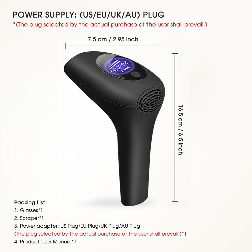 IPL Hair Removal Devices Painless Permanent Hair Remover Electric Epilators for Armpits Legs Arms Bikinis Line At-Home Use Depilator Device