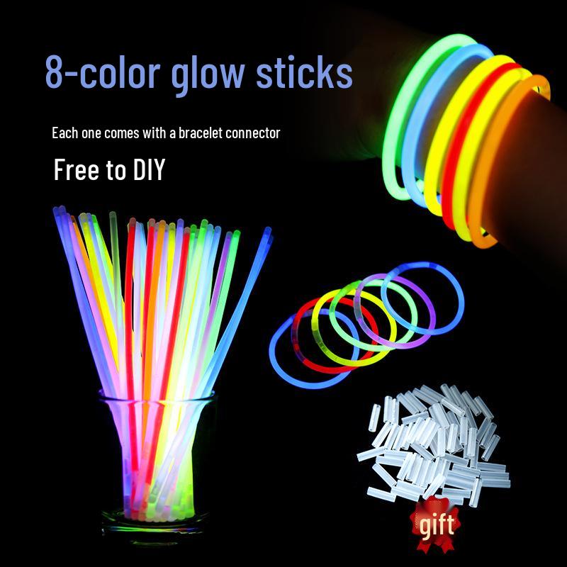 Douyin Trending Fluorescent Stick Bracelets: 100 Luminous Concert Bracelets
