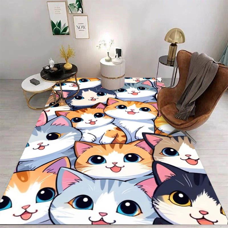 Kreative Niedliche Cartoon Katze Fußmatte Badezimmermatte Kinderzimmer Schlafzimmer Dekoration Balkon Rutschfeste Fußmatte Wohnzimmerdekor Teppich