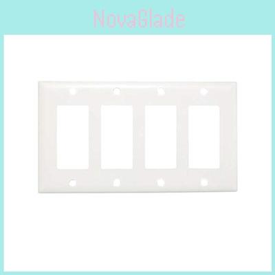Elegant Gloss White Decorator Outlet Wall Plate Rocker Switch Cover For 1-4 Gang