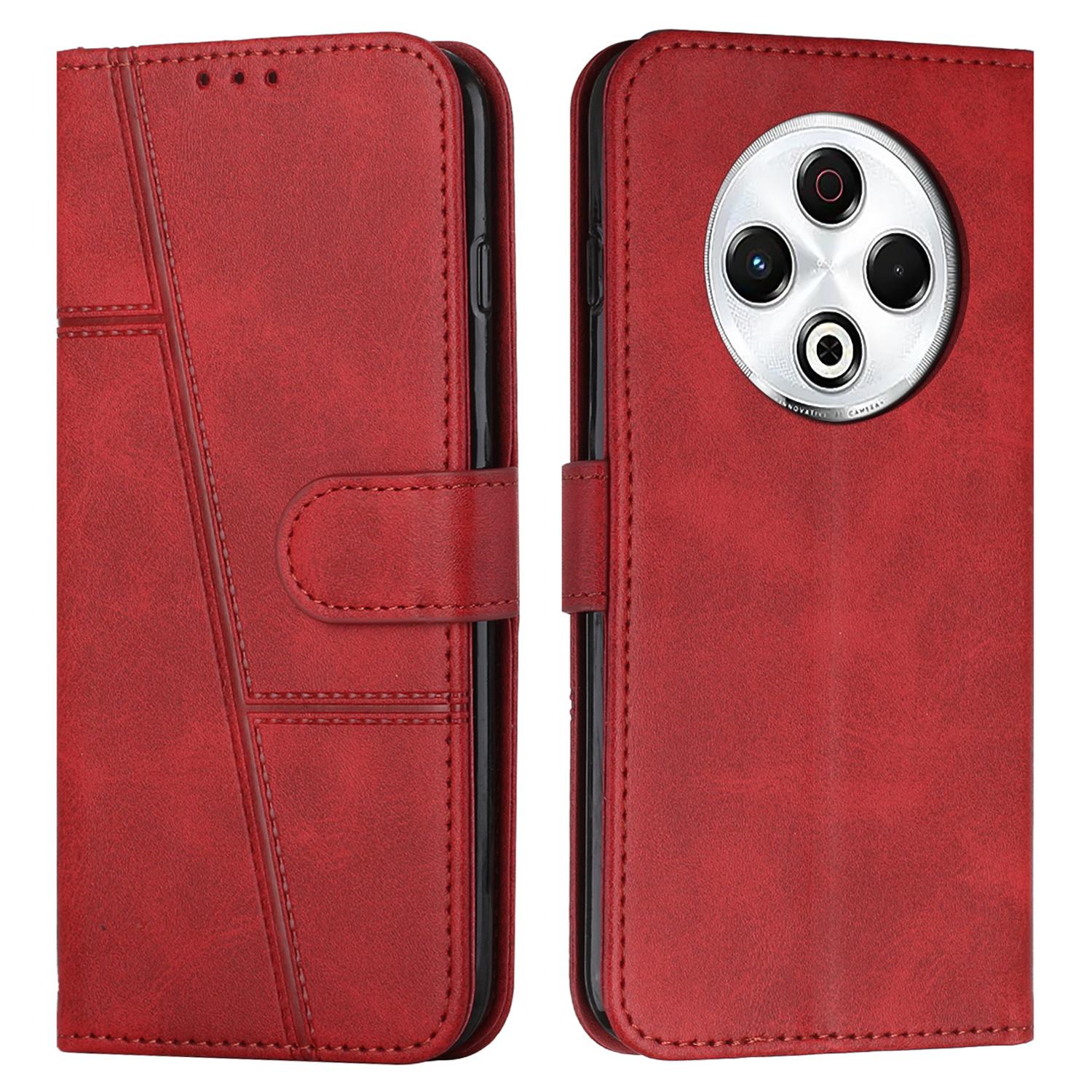 

For TECNO Spark 30 4G Case Stand Flip Protective Leather Phone Cover Red