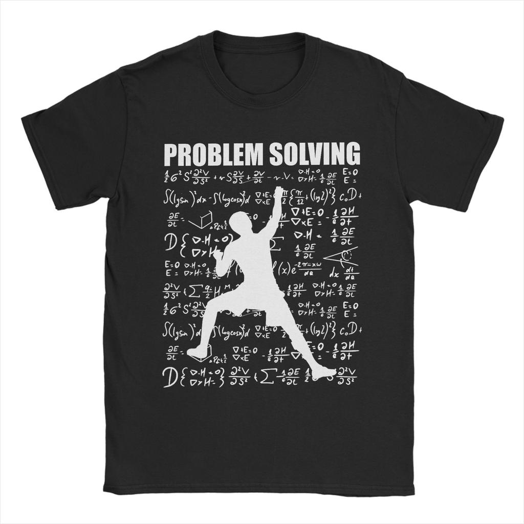 Problem Solving Climber Funny Nature Outdoors Rock Climbing TShirt Unisex Cotton Tee Shirt Round Collar Short Sleeve T Shirts